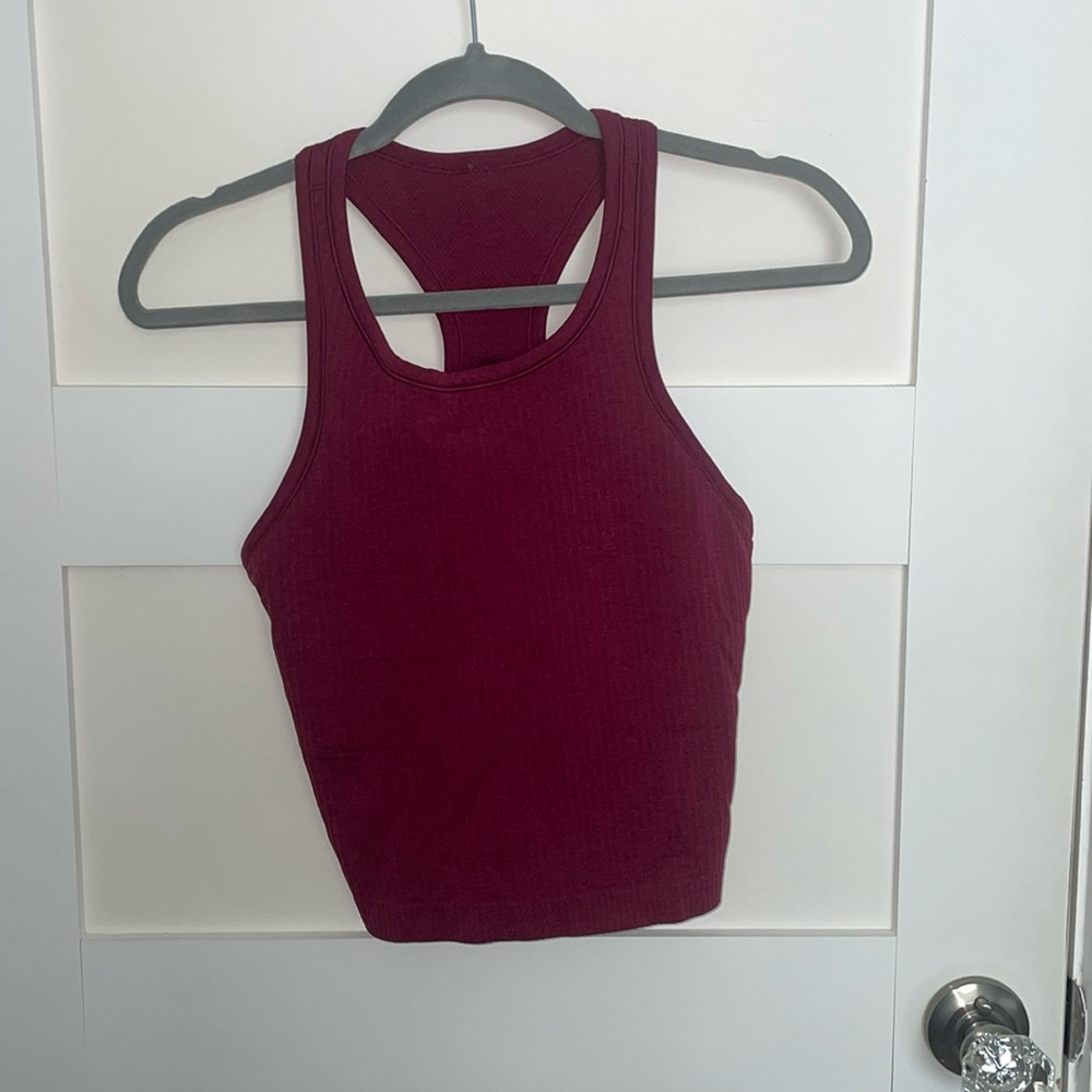 Lululemon ebb to street cropped tank top